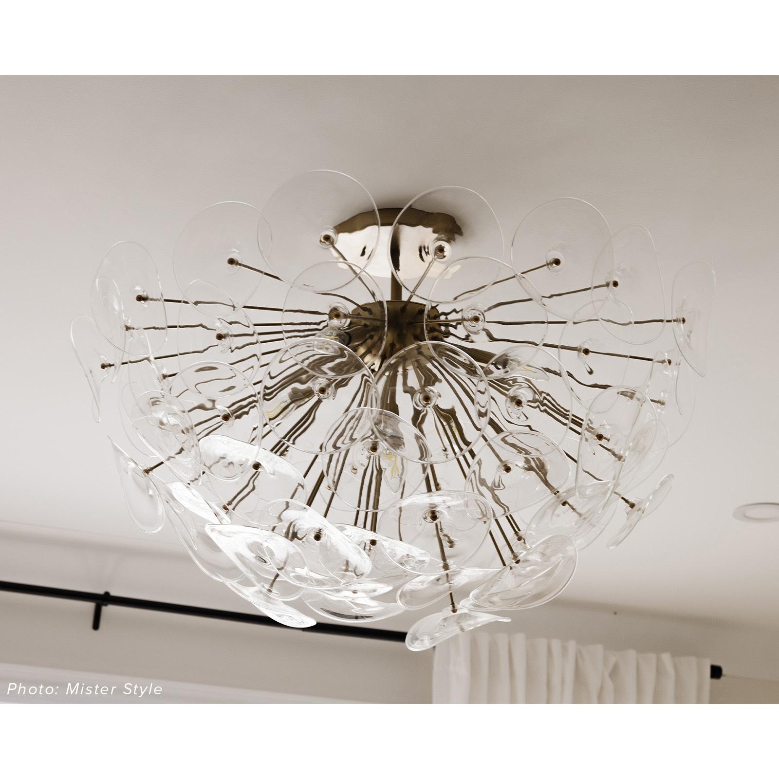 Poppy Glass Semi Flush Mount Regina Andrew Detroit